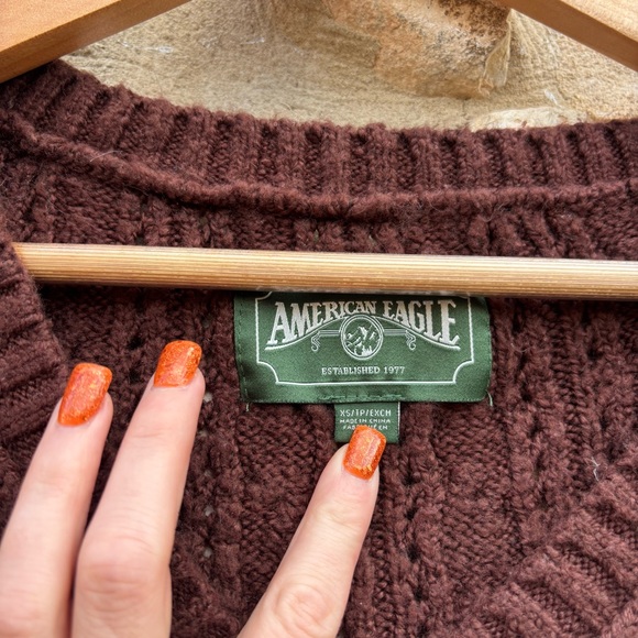 Vintage american eagle sweater size xs brown - Picture 3 of 4